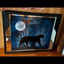 1980’s Laurel Black Pather Painting 