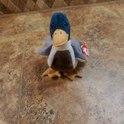 TY Beanie Baby "Jake" The Mallard Duck, 4199, Very Rare with Tag Errors and Red Stamp