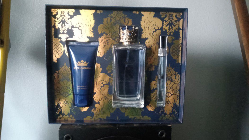 K By Dolce & Gabbana 3 pc. King Set (3.3oz Bottle Of K Cologne, 1.6oz Aftershave, .34oz EDT Spray) 