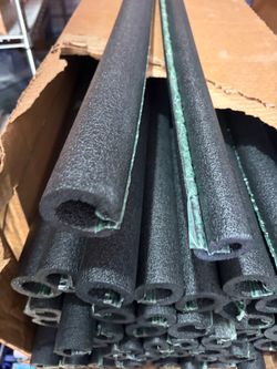 New  polyethylene.  Foam. Rubber. Insulation  tubes