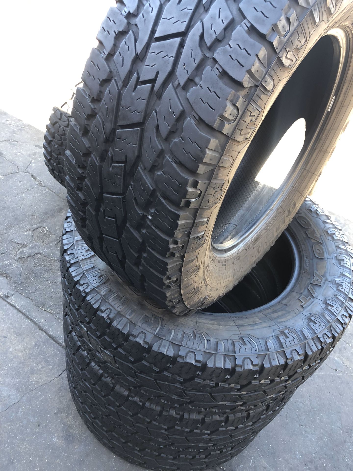 295/65R20 Toyo A/T tires (4 for $300)