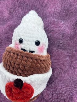 Handmade Crochet Ghost latte Plush
