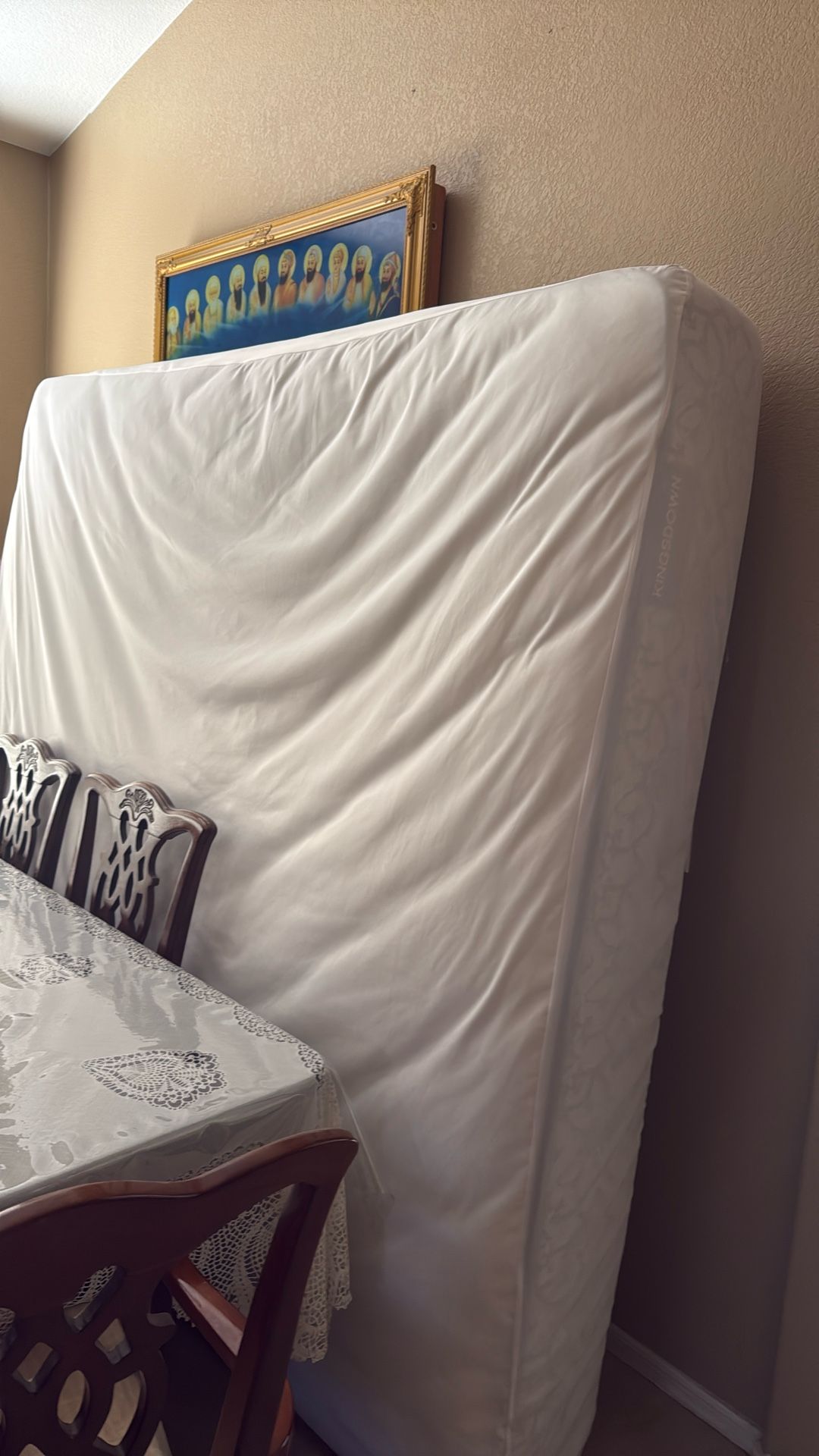 King Size Box, Mattress And Frame