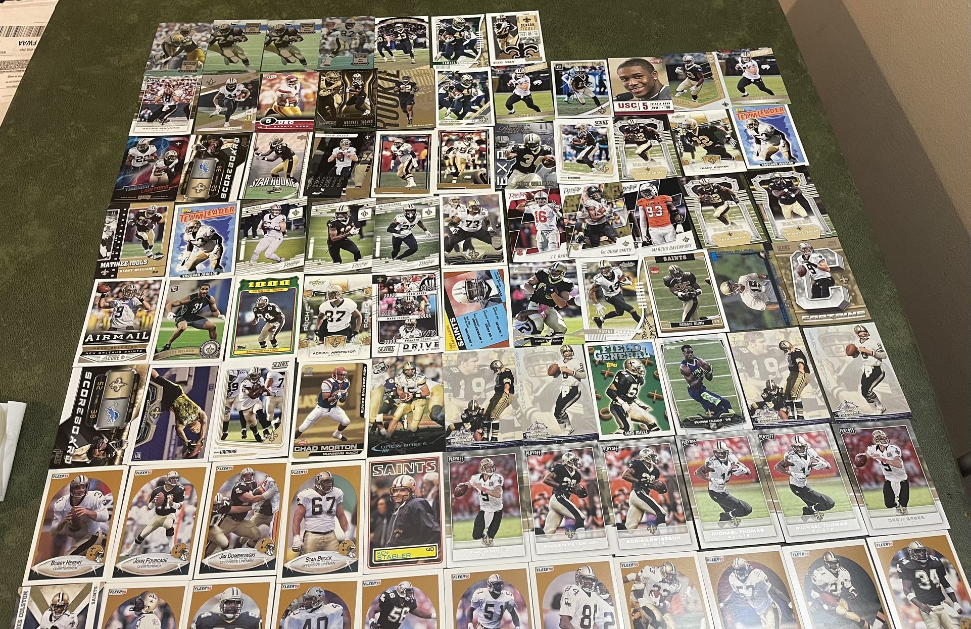 Lot of 82 New Orleans Saints Football Cards-Stars-Rookies-Inserts Past & Present 