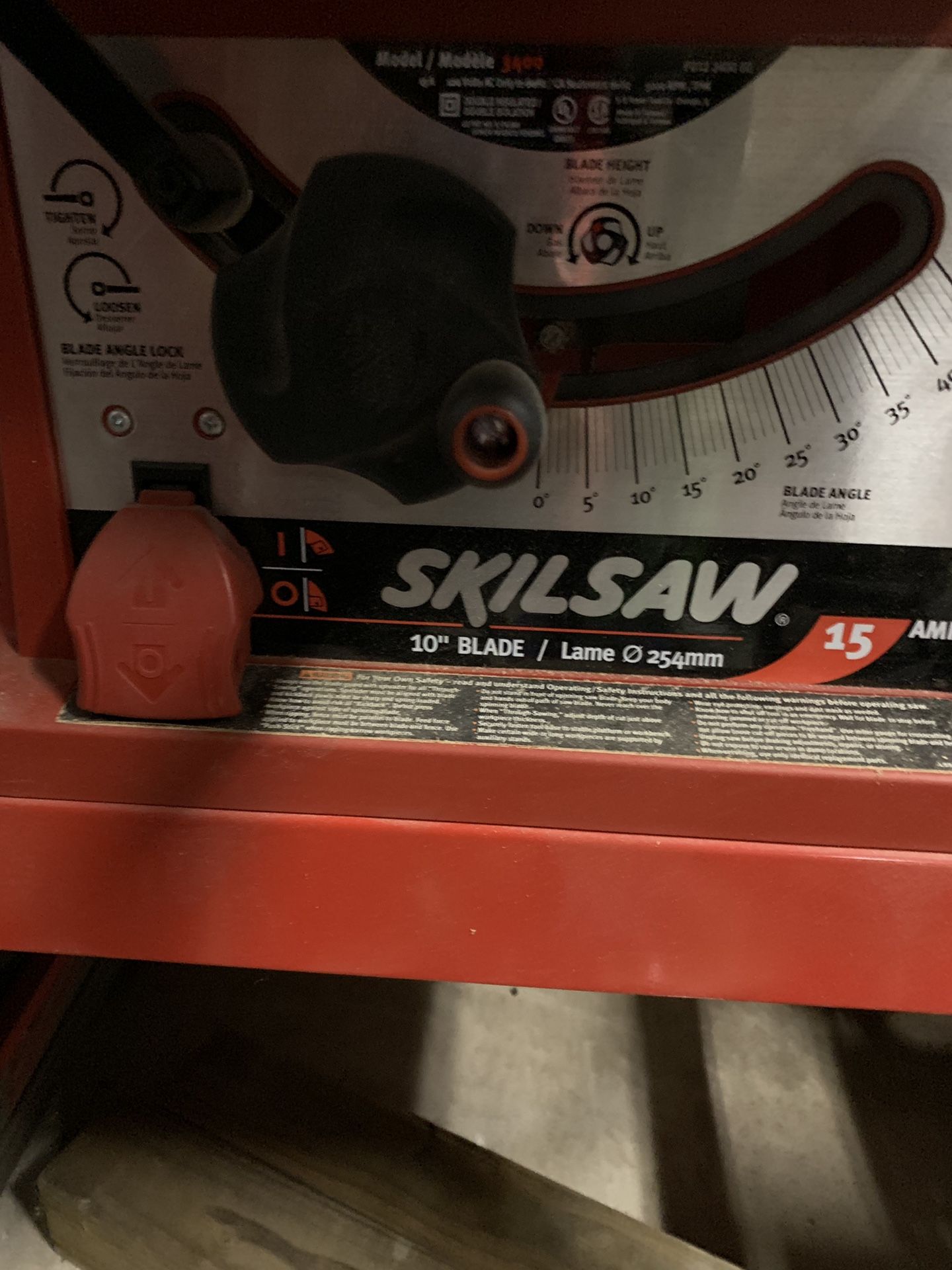 Skilsaw 3400 15 AMP 10-inch Table saw