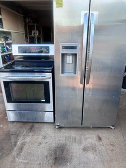 LG refrigerator & electric stove