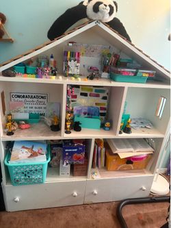 Doll house book shelf/ toy shelf / storage shelf