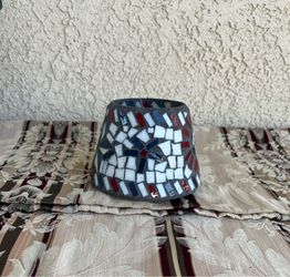 Home Interiors and gift. Mosaic Candle Holder.