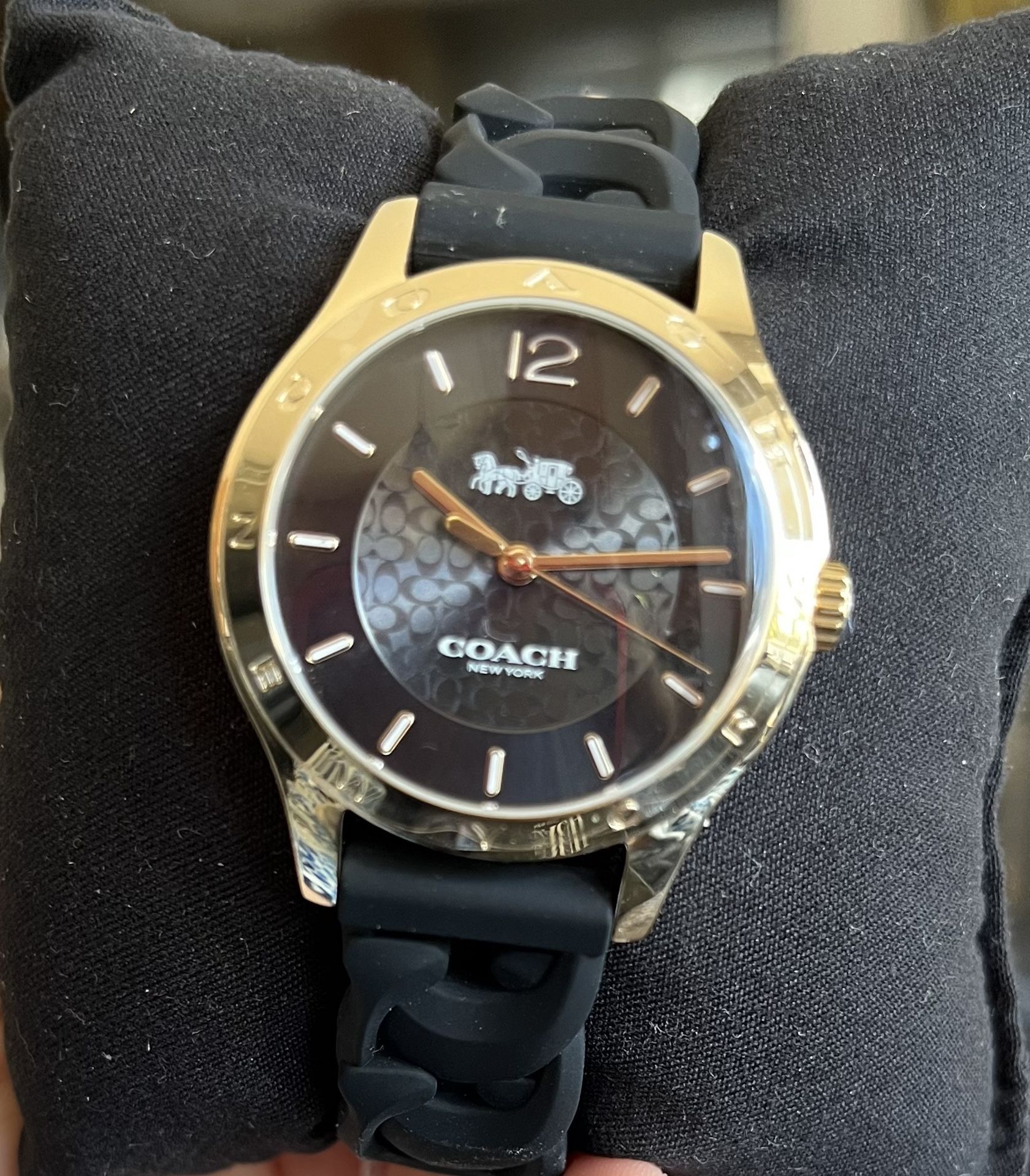 New Black Coach Watch With Tags