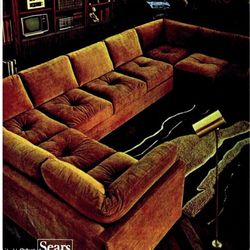 5 piece Vintage 1970s modular "Playpen" sectional .