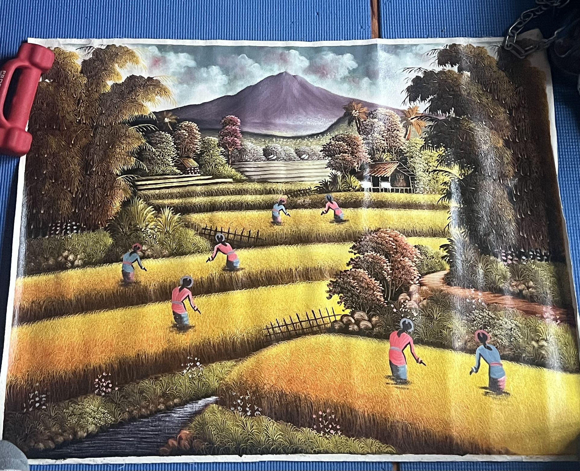 Hand-Painted African Landscape Artwork