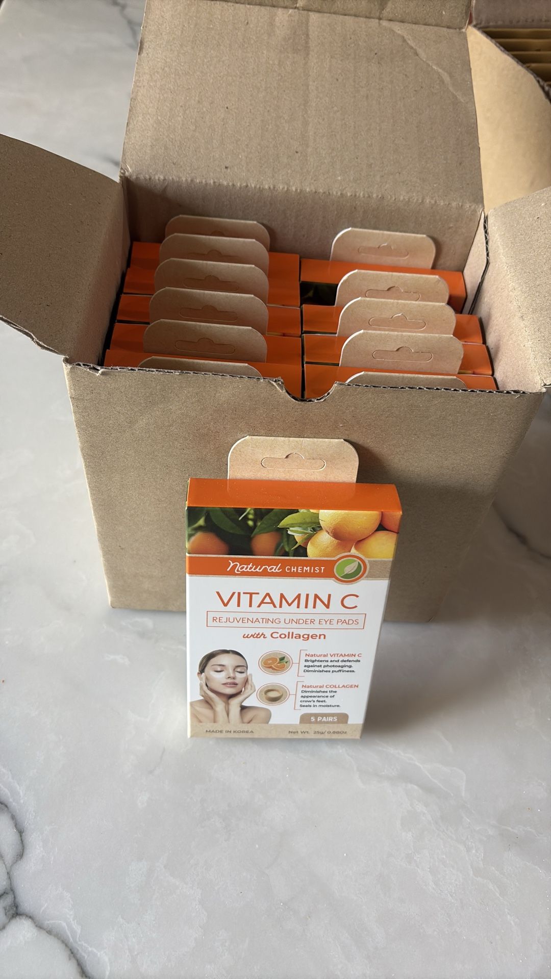 Vitamin C rejuvenating under eye pads case of 12