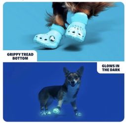 CROCS BY BARK. NEW BLUE CROCS SIZE SMALL. ADORABLE COOL SHOES FOR YOUR FUR BABY.