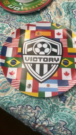 Soccer serving tray