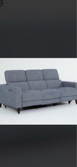 Blake Denim Power Reclining Sofa & Loveseat Set