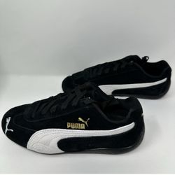 Puma  New Speedcat OG Womens Lifestyle Shoes (Black/White) size 6.5 