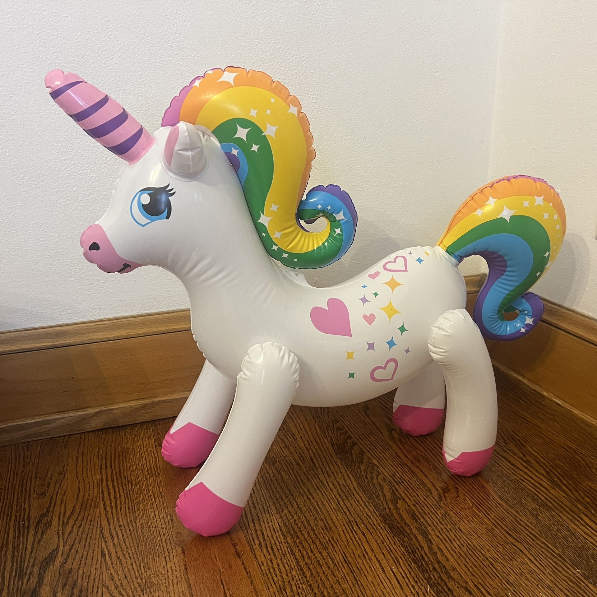 24" Inflatable rainbow unicorn