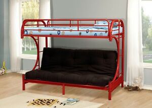 Twin/Futon Bunk Bed with Mattresses