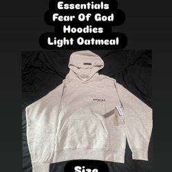 Essentials Fear Of God Hoodie Light Oatmeal