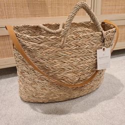 New Woven Picnic Tote Bag- Hearth & Hand With Magnolia 