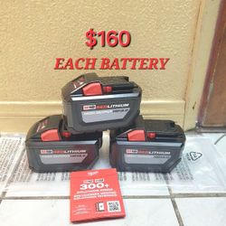 Milwaukee Battery 12.0ah HIGH Output M18 $160 Each Battery 