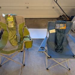 2 Fold Up Camping Chairs With Straps