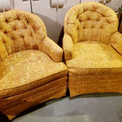 Hollywood Regency Mid Century Style Chairs -- matched pair