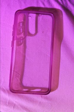 Used Samsung S23 Phone Case Pink/Purp. Colored "Clear" Case