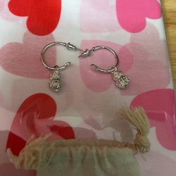 Origami Owl Dangling Owls Earrings.  Silver Color 