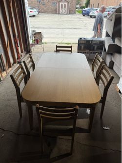 Alpine Loft 7pc Dining Set – EXTENDABLE Table + 6 Chairs – Seats 8