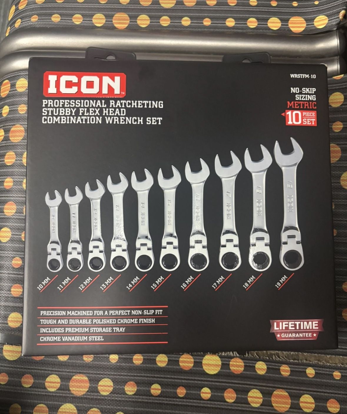 Icon Ratcheting Stubby Flex Head Combination Wrench 