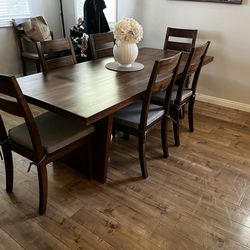 Wooden dining table