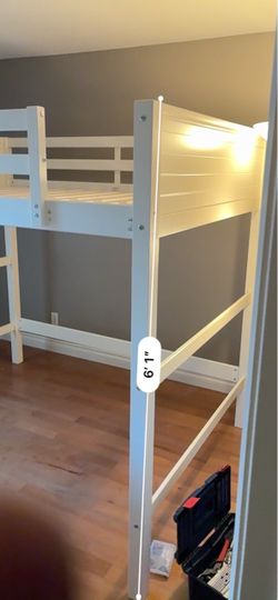 Full size loft bed frame.