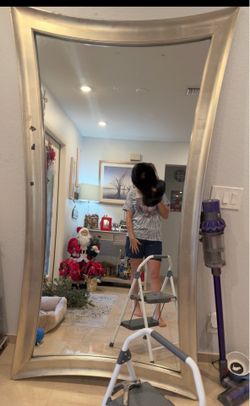 Big  wood silver mirror
