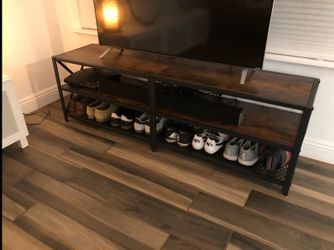 Industrial TV Stand Shelf