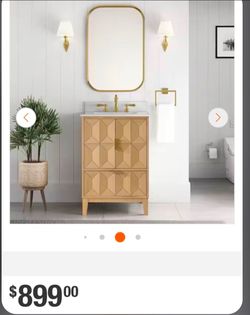 24" NEW BATHROOM VANITY light oak