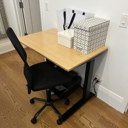 Small Adjustable Height Office Desk
