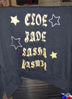Black Medium Forever 21 Rhinestone Hoodie