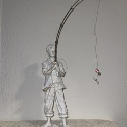 Boy Fishing Statue 