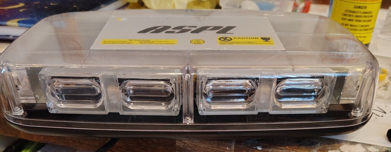 ASPL White And Yellow Work Vehicle Magnetic Safety Light