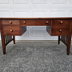 Ethan Allen American Impressions Cherry Wood Desk Mission Arts and Crafts Style