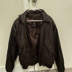 Vintage Byrnes & Baker Brown Leather Jacket