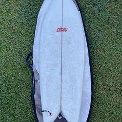 Elmore Fish Surfboard 5’3” w/board bag