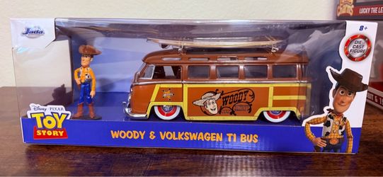 Jada Toys Disney Pixar Toy Story Woody VW Volkswagen T1 Bus 1:24 Diecast NEW
