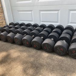 TAG Urethane Dumbbells Complete 55-100 Lb Set - Retails for Over $7,000 New