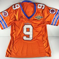 Waterboy Bobby Boucher #9 Mud Dogs 50th Bourbon Bowl Orange Football Jersey