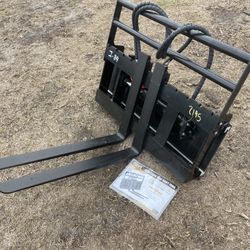 Mini 35” Skid Steer hydraulic side-shift Pallet Forks