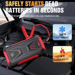 5000A Jump Starter for Car, 12V Portable Battery