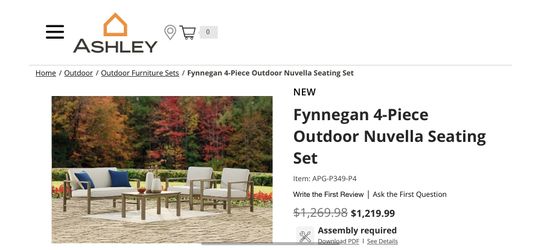 Ashley Patio Set Brand New Took Out To Assemble 