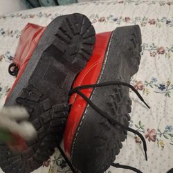 Unilady Red Leather Boots 